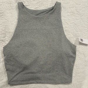 Gray Sleeveless Crop Top BNWT